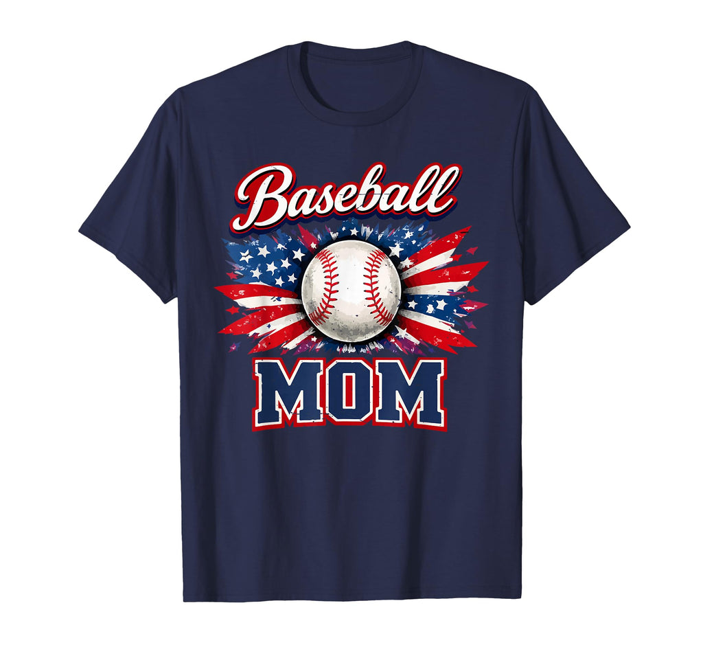 American Flag Baseball Mom Player Bat T-Shirt - Streetwear Style Unisex - T-Shirt, Sweatshirt, Hoodie