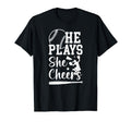 He Plays She Cheers Baseball And Cheer Mom T-Shirt - Novelty Apparel Unisex - T-Shirt, Sweatshirt, Hoodie