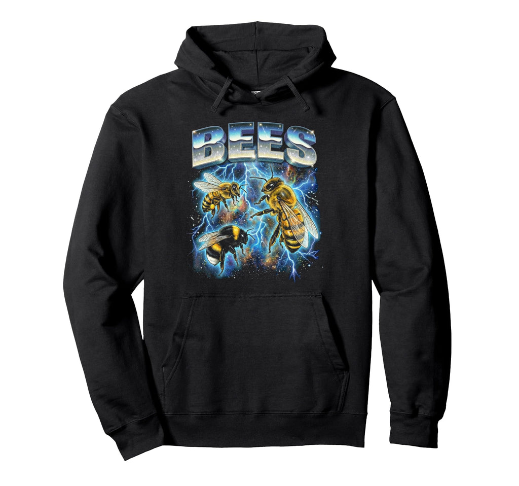 Bees 80S Funny Bees Lover 90S Hoodie - Minimalist Print for Adults - T-Shirt, Sweatshirt, Hoodie