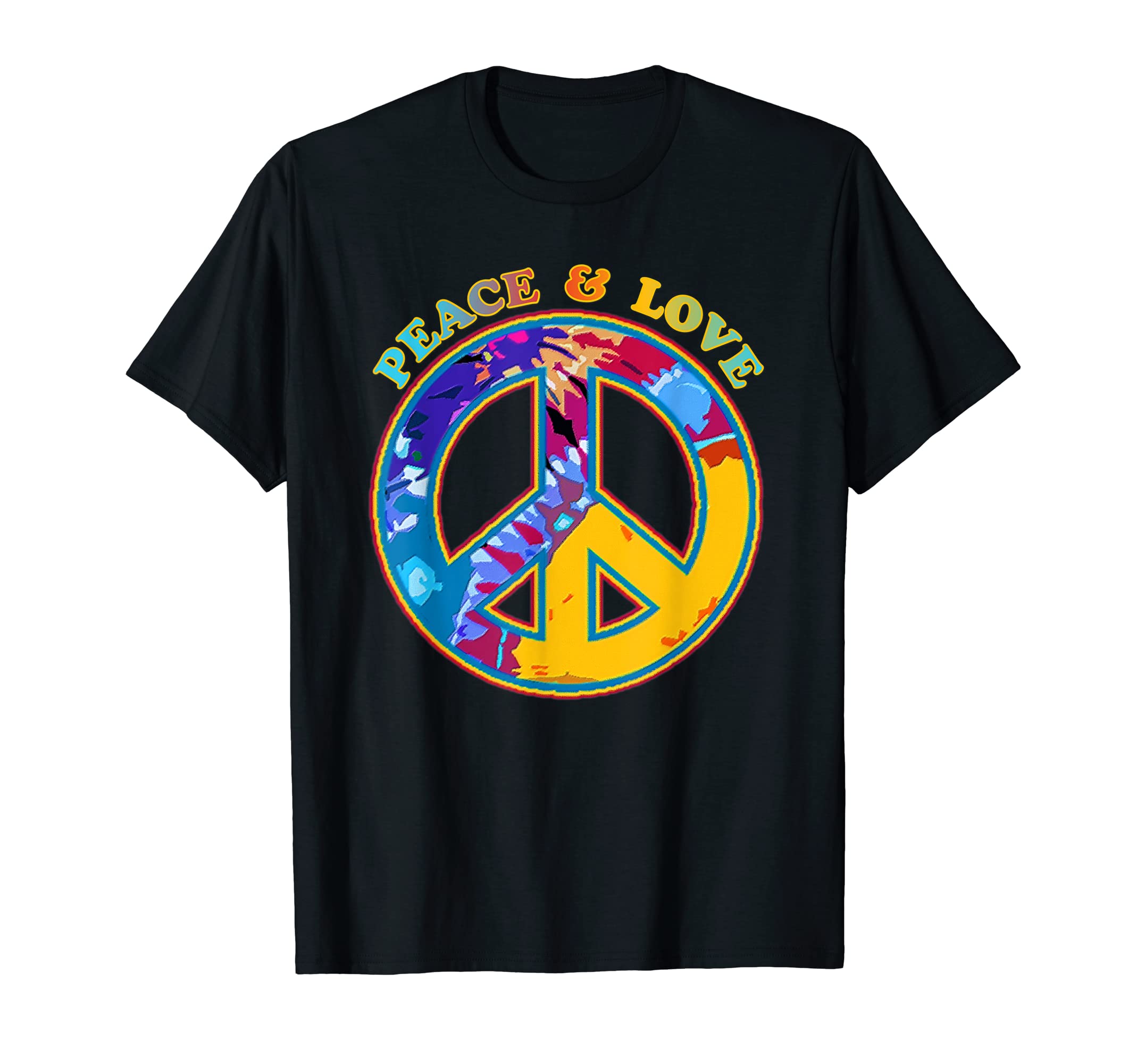 Peace Sign Love 60S 70S Tie Dye Hippie T-Shirt - Graphic Print Men Women - T-Shirt, Sweatshirt, Hoodie