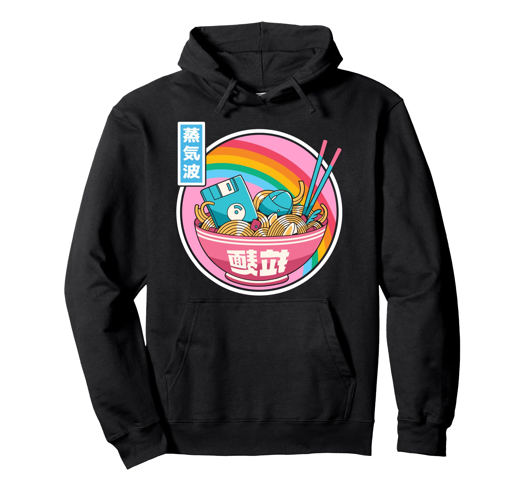 Digital Ramen Bowl Japan Pastel Otaku Hoodie - Trendy Graphic Men Women - T-Shirt, Sweatshirt, Hoodie