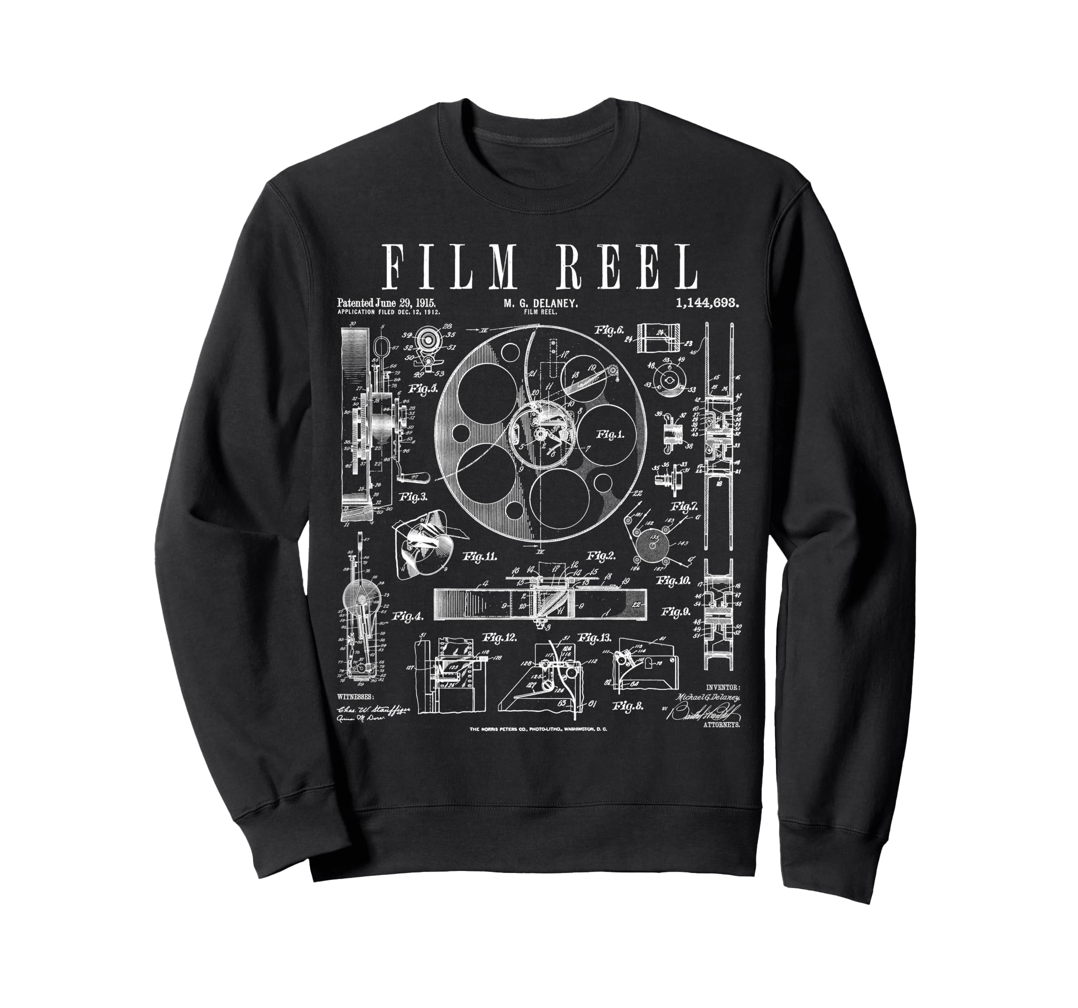 Cinematography Movie Film Reel Sweatshirt - Aesthetic Graphic Men Women - T-Shirt, Sweatshirt, Hoodie