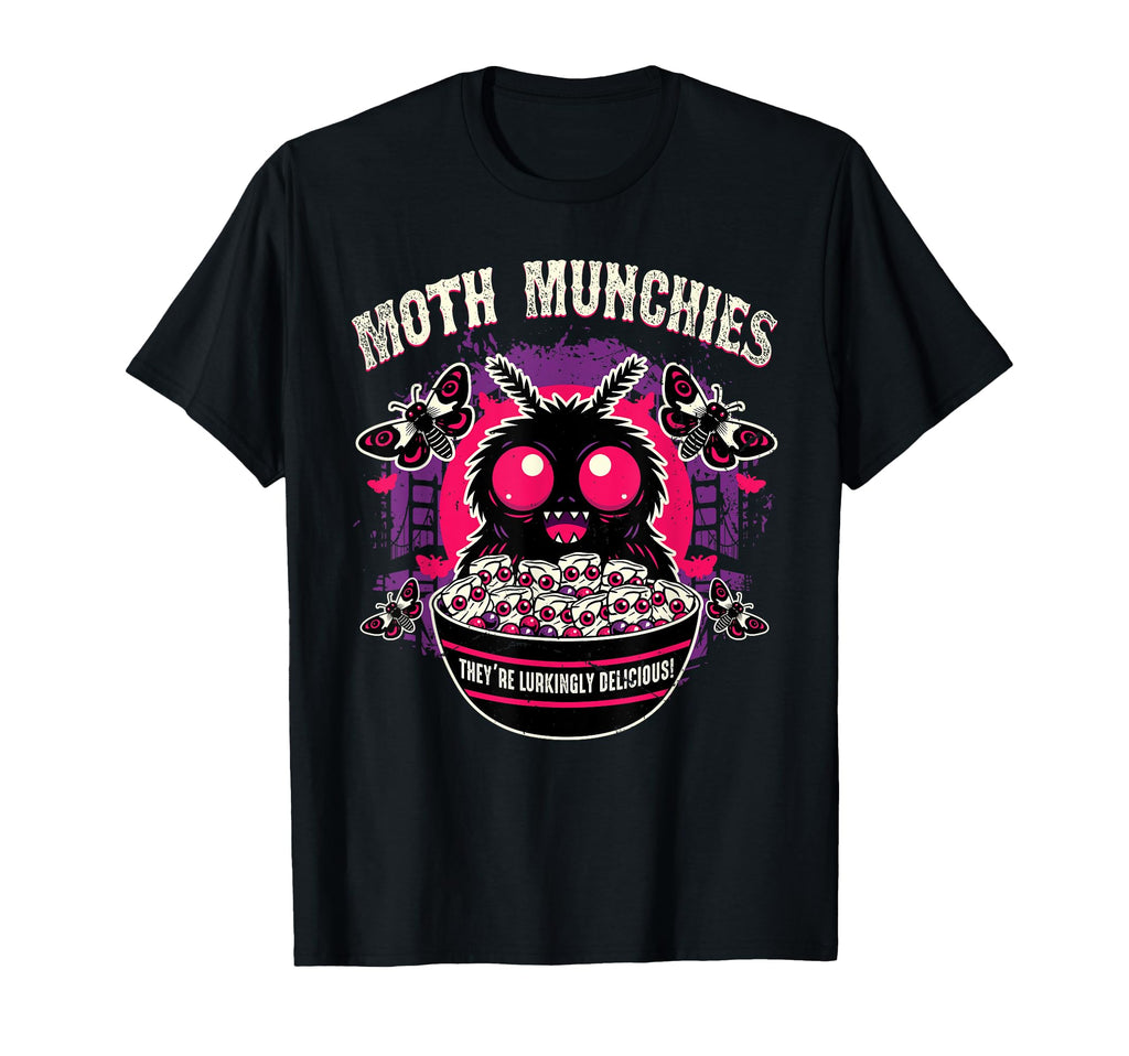 Moth Munchies Cereal Parody Mothman West T-Shirt - Minimalist Print Unisex - T-Shirt, Sweatshirt, Hoodie