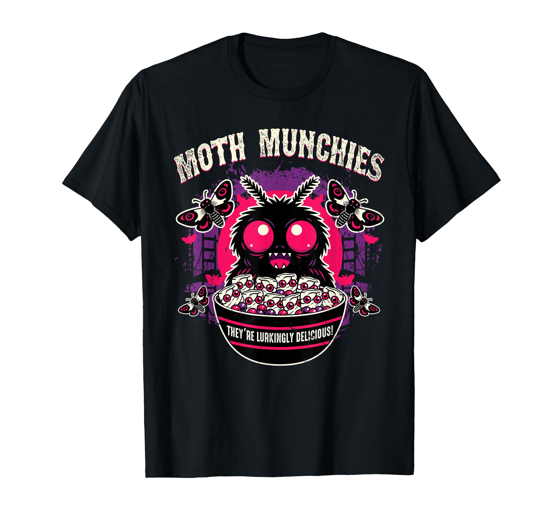 Moth Munchies Cereal Parody Mothman West T-Shirt - Minimalist Print Unisex - T-Shirt, Sweatshirt, Hoodie