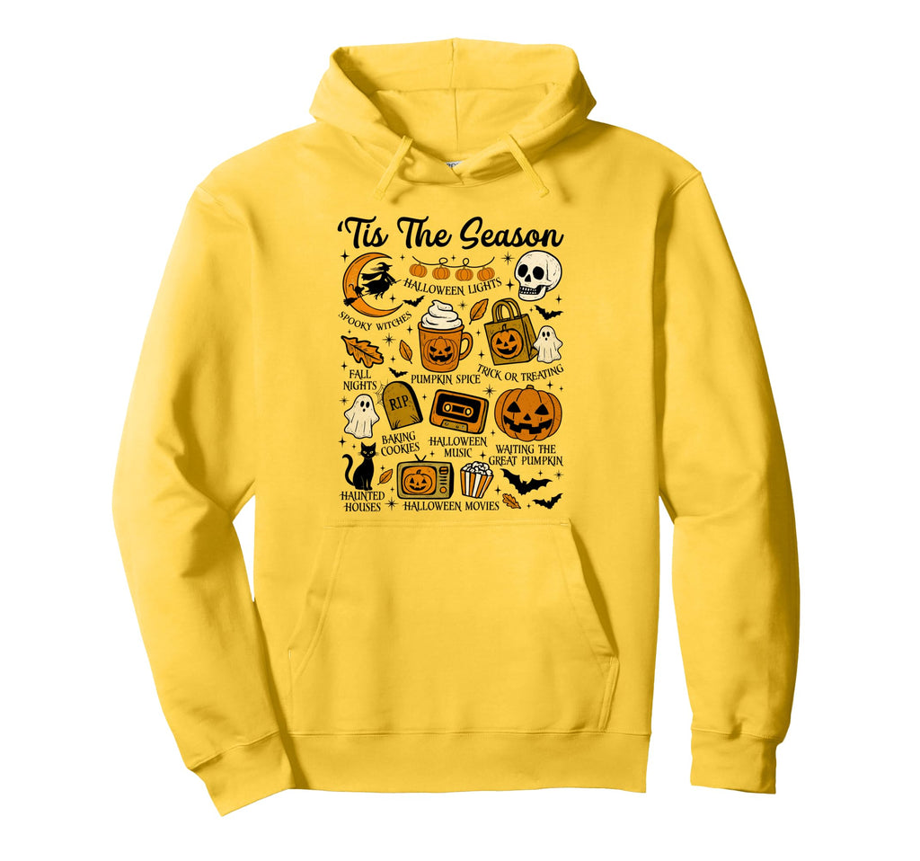 Tis Season Halloween Boho Fall Favorites Hoodie - Aesthetic Graphic Unisex - T-Shirt, Sweatshirt, Hoodie