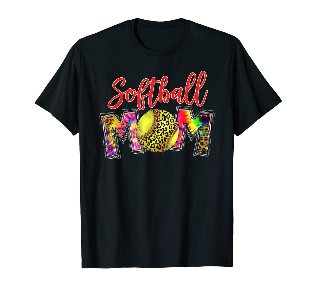 Softball Bonus Mom Game Day Leopard T-Shirt - Minimalist Print Men Women - T-Shirt, Sweatshirt, Hoodie