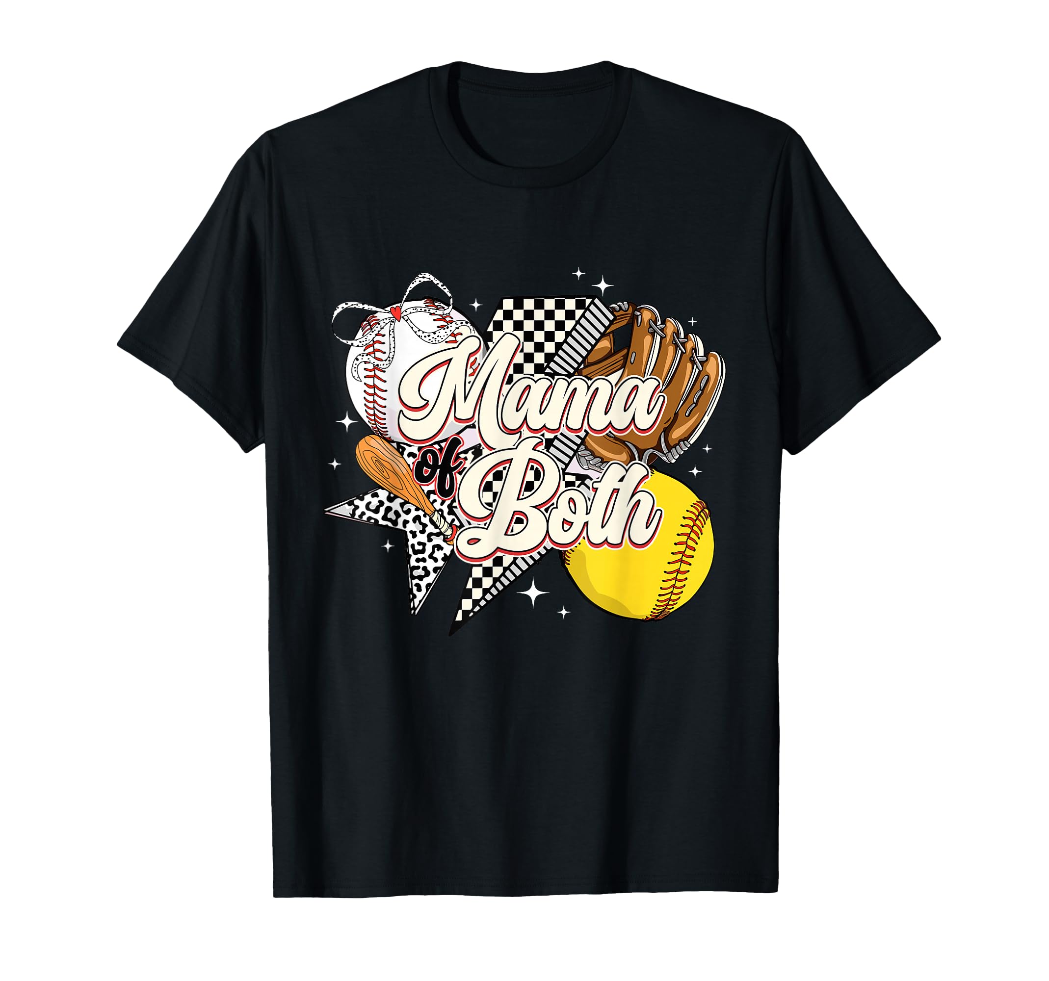 Mama Both Baseball Softball Mom Mothers T-Shirt - Streetwear Style Unisex - T-Shirt, Sweatshirt, Hoodie