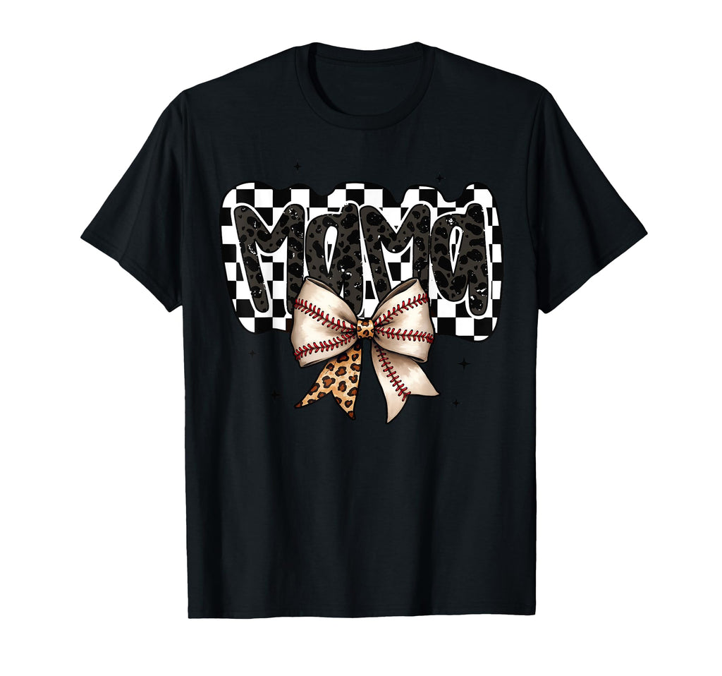 Mama Coquette Bow Game Day Baseball T-Shirt - Aesthetic Graphic for Adults - T-Shirt, Sweatshirt, Hoodie