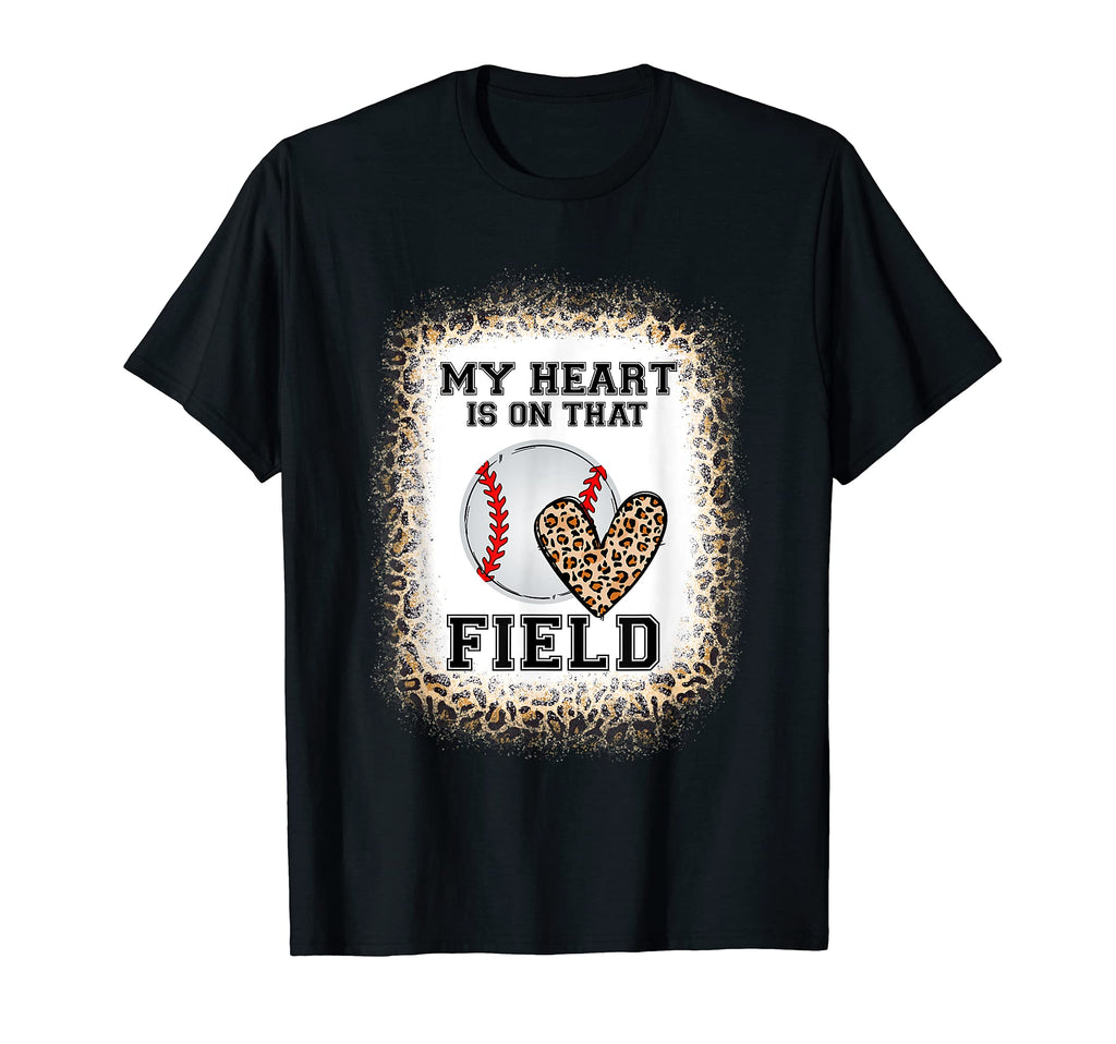 Bleached Mom My Heart Is That Field T-Shirt - Graphic Print Unisex - T-Shirt, Sweatshirt, Hoodie
