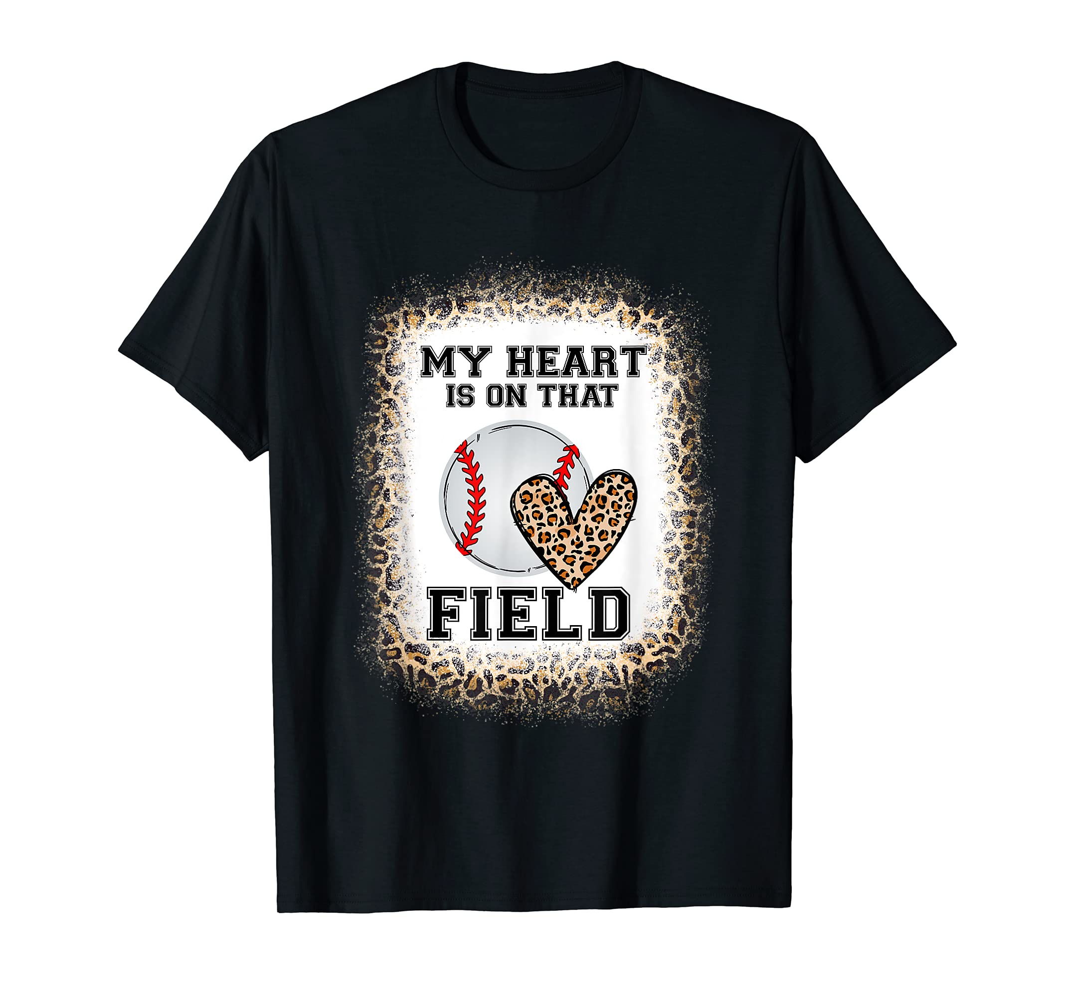 Bleached Mom My Heart Is That Field T-Shirt - Graphic Print Unisex - T-Shirt, Sweatshirt, Hoodie