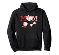 Coquette Baseball Mom Bow Glove Hoodie - Graphic Print Men Women - T-Shirt, Sweatshirt, Hoodie