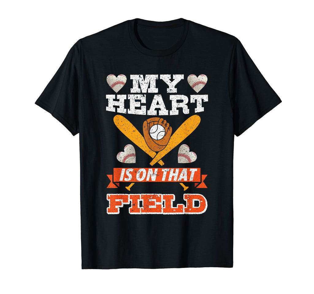 My Heart Is That Field Baseball T-Shirt - Custom Art Print for Adults - T-Shirt, Sweatshirt, Hoodie