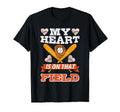 My Heart Is That Field Baseball T-Shirt - Custom Art Print for Adults - T-Shirt, Sweatshirt, Hoodie