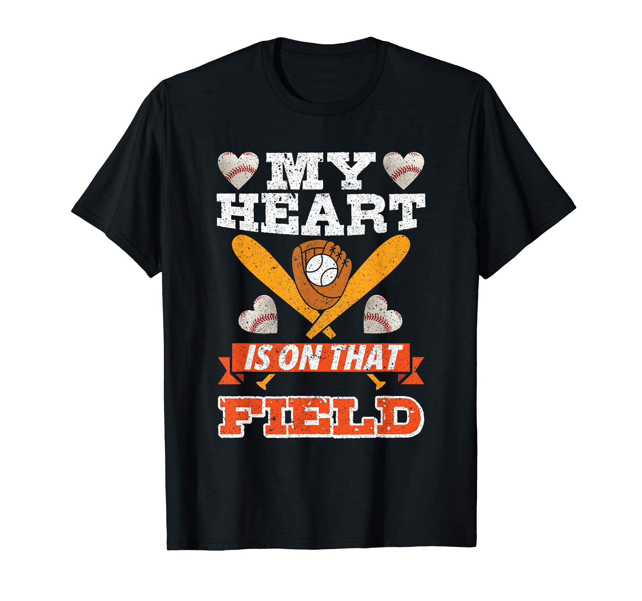My Heart Is That Field Baseball T-Shirt - Custom Art Print for Adults - T-Shirt, Sweatshirt, Hoodie