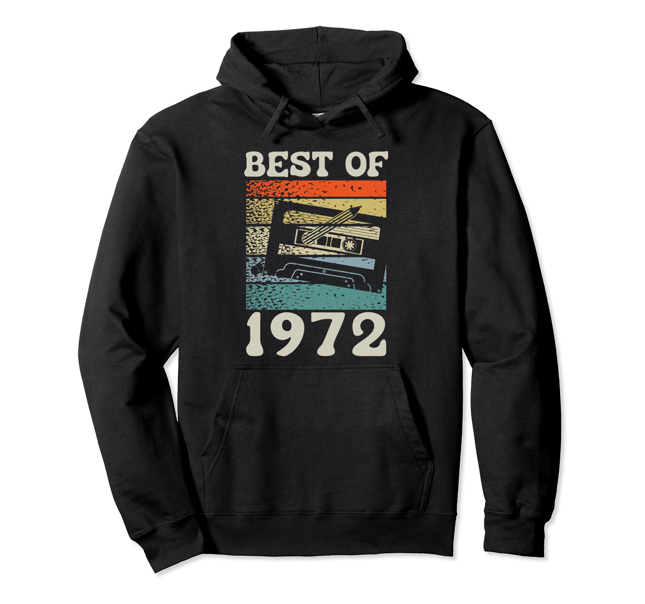 Best 1972 Cassette Tape 50Th Birthday Hoodie - Novelty Apparel for Adults - T-Shirt, Sweatshirt, Hoodie