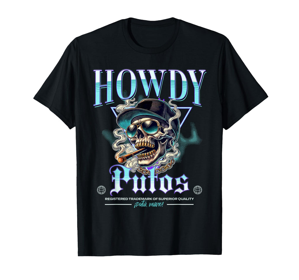 Howdy Putos Funny Wild Western Cowboy T-Shirt - Minimalist Print for Adults - T-Shirt, Sweatshirt, Hoodie