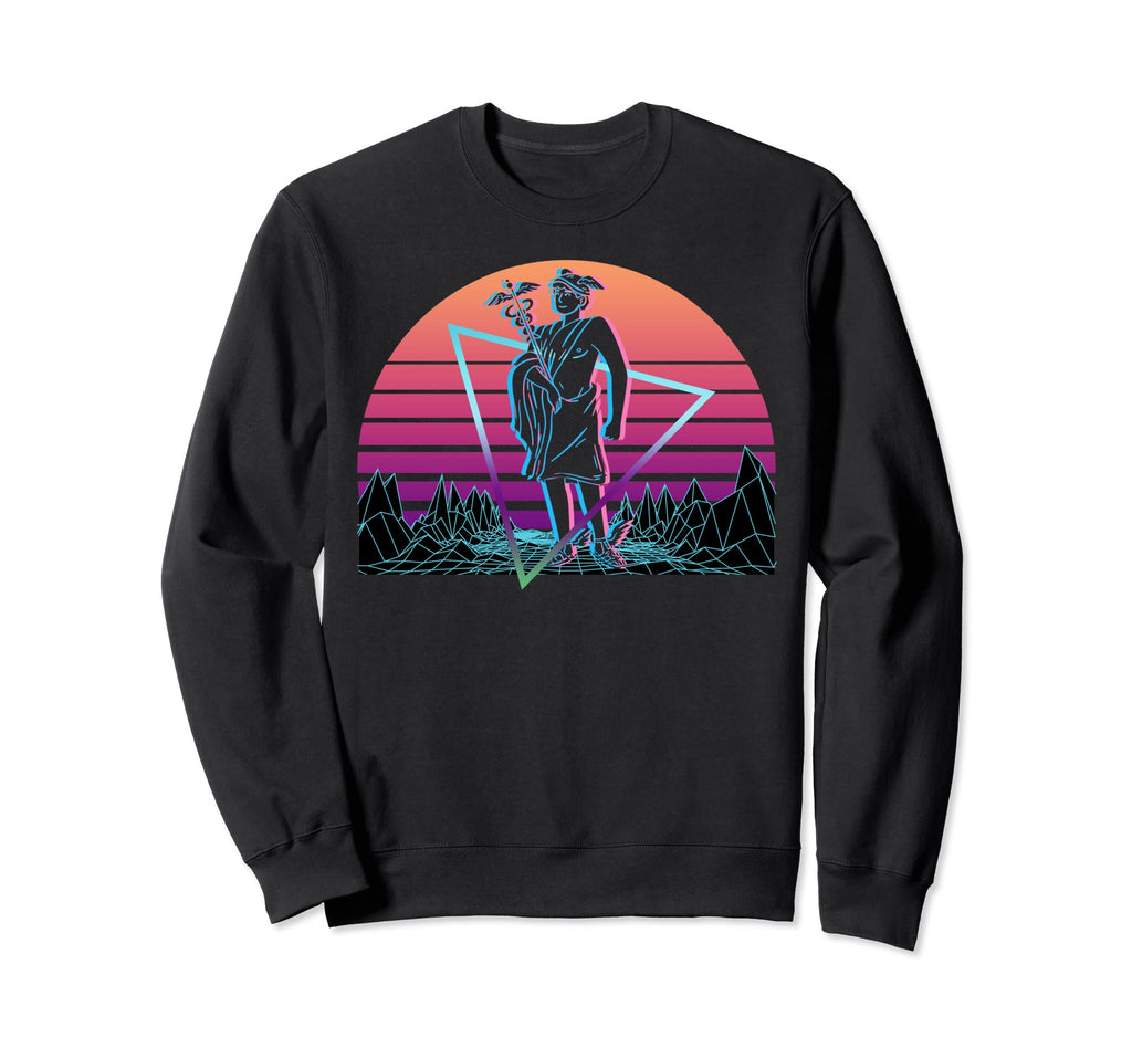 Hermes Greek God Speed Vaporwave Sweatshirt - Novelty Apparel for Adults - T-Shirt, Sweatshirt, Hoodie