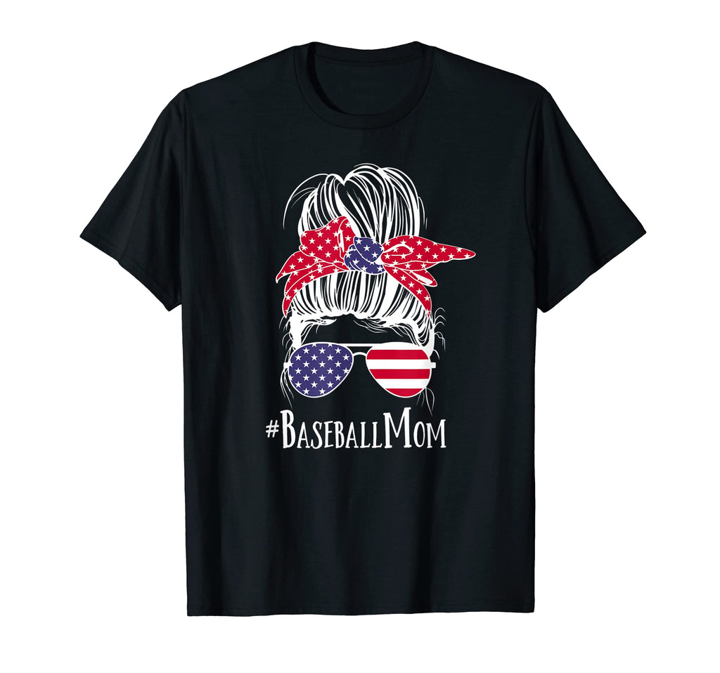 Baseball Mom Messy Bun T-Shirt - Trendy Graphic Unisex - T-Shirt, Sweatshirt, Hoodie