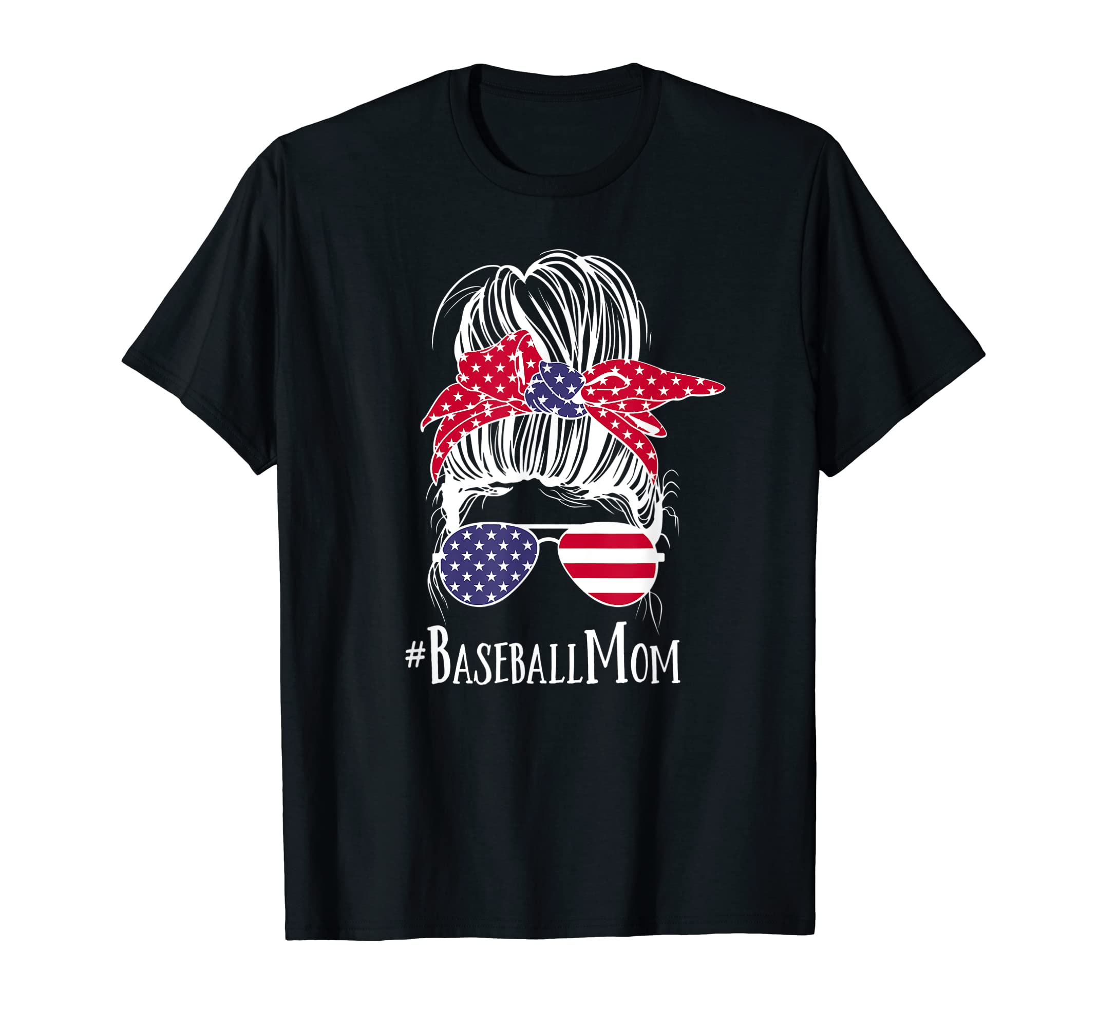 Baseball Mom Messy Bun T-Shirt - Trendy Graphic Unisex - T-Shirt, Sweatshirt, Hoodie