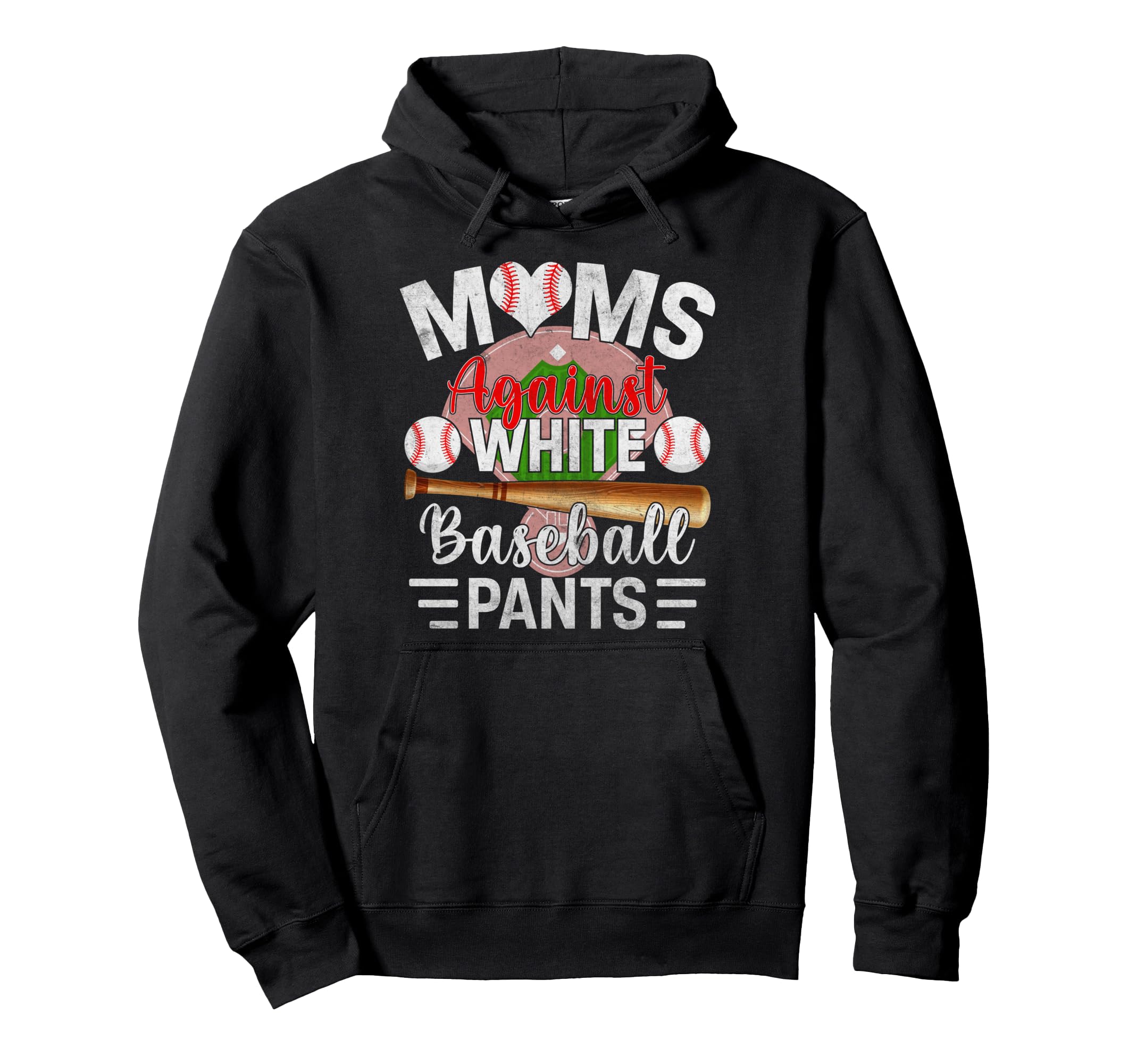 Moms Against White Baseball Pants Hoodie - Custom Art Print Unisex - T-Shirt, Sweatshirt, Hoodie