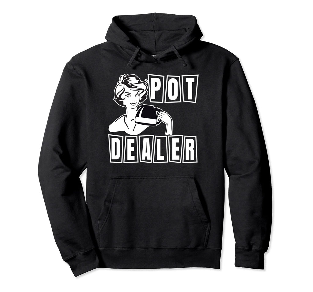 Funny Diner Waitress Server Coffee Pot Hoodie - Graphic Print for Adults - T-Shirt, Sweatshirt, Hoodie