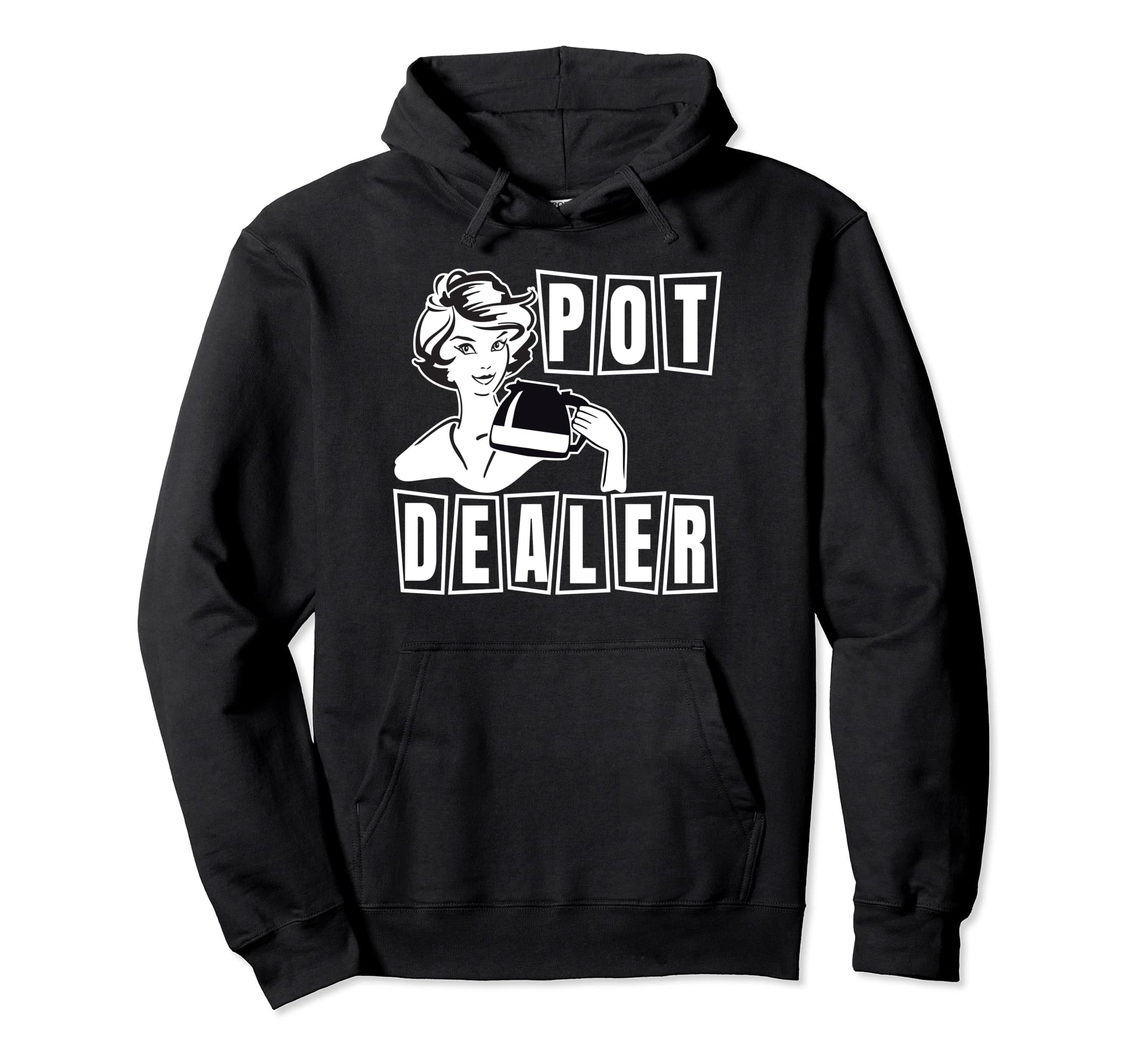 Funny Diner Waitress Server Coffee Pot Hoodie - Graphic Print for Adults - T-Shirt, Sweatshirt, Hoodie