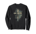 Cross Distressed 90S Goth Grunge Vibes 8 Sweatshirt - Trendy Graphic Unisex - T-Shirt, Sweatshirt, Hoodie