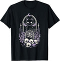 Cute Cat Pastel Goth Black Occult Kitty Emo Outfit - Adult & Kids T-Shirts, Sweatshirts & Hoodies apparel design preview 1