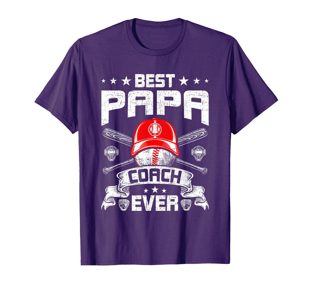 Best Papa Coach Ever Baseball Lover Dad T-Shirt - Trendy Graphic for Adults - T-Shirt, Sweatshirt, Hoodie