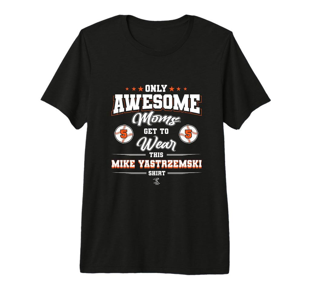Mike Yastrzemski Awesome Moms Tri T-Shirt - Minimalist Print for Adults - T-Shirt, Sweatshirt, Hoodie