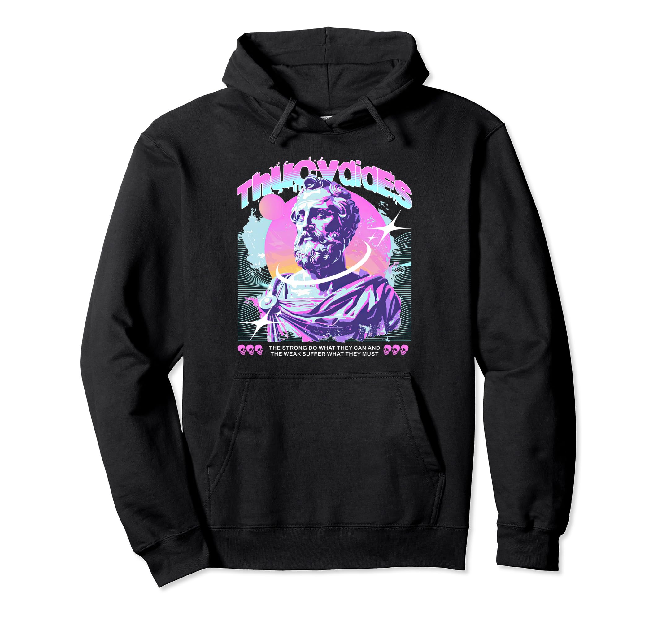 Thucydides Vaporwave Aesthetic Stoic Hoodie - Fun Novelty Design Unisex - T-Shirt, Sweatshirt, Hoodie