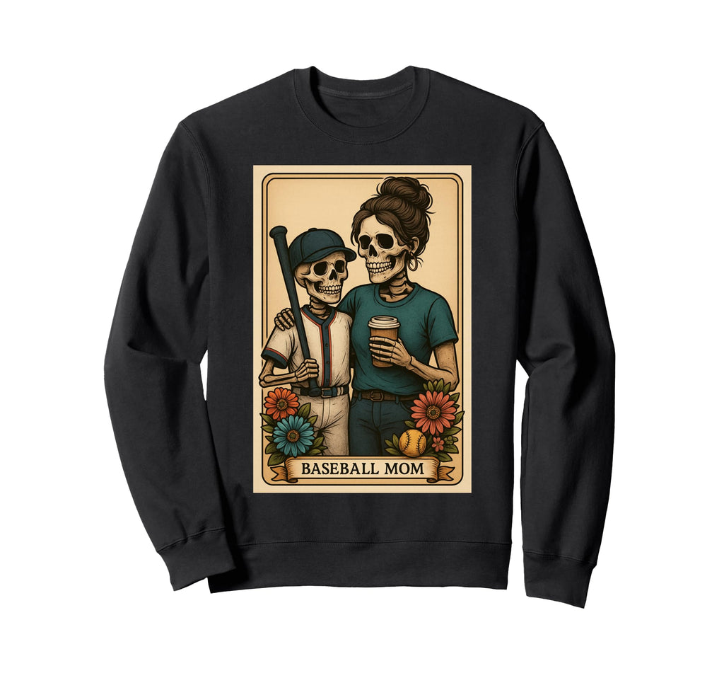 Baseball Mom Tarot Card Son Sweatshirt - Aesthetic Graphic Men Women - T-Shirt, Sweatshirt, Hoodie