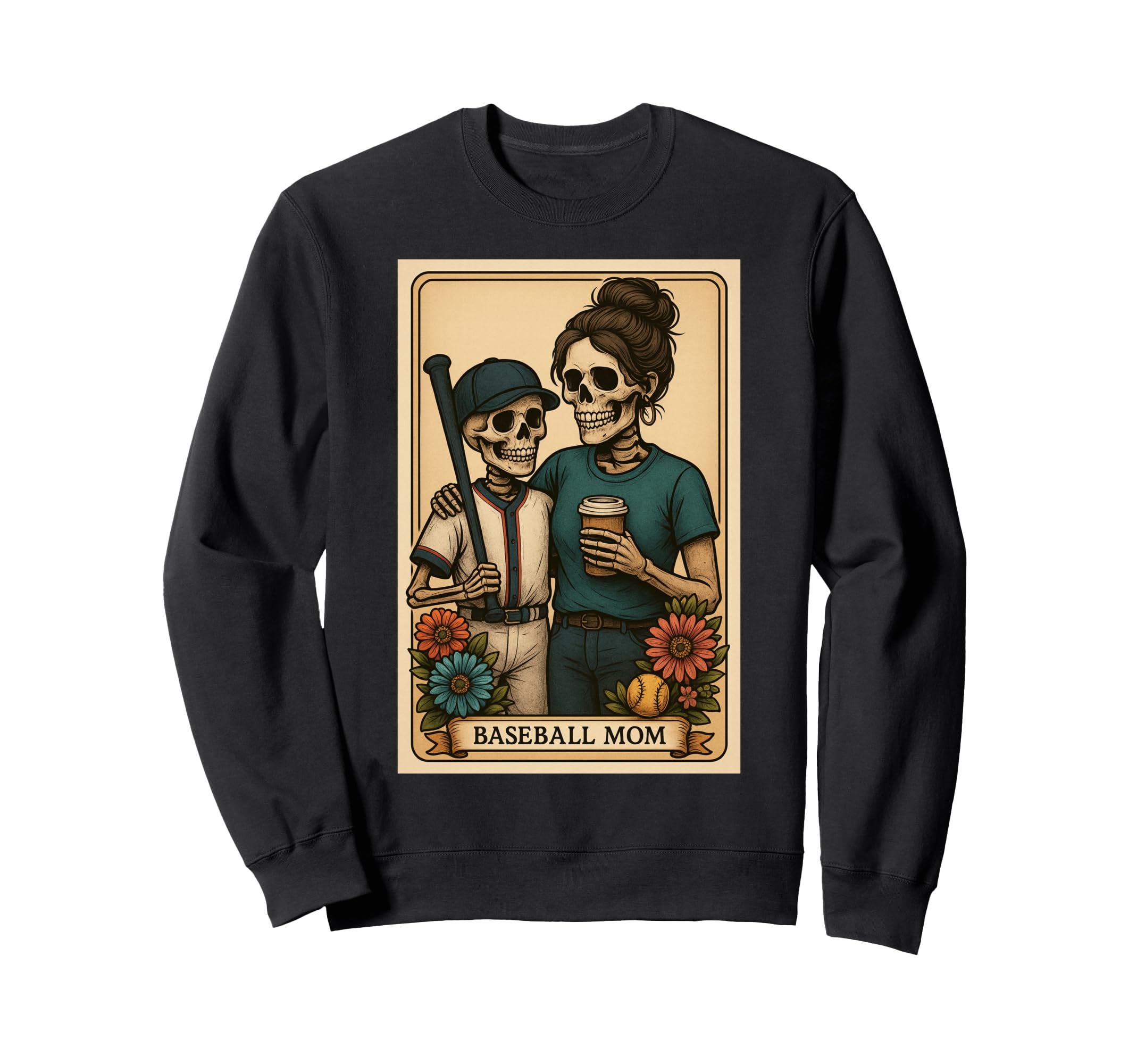 Baseball Mom Tarot Card Son Sweatshirt - Aesthetic Graphic Men Women - T-Shirt, Sweatshirt, Hoodie