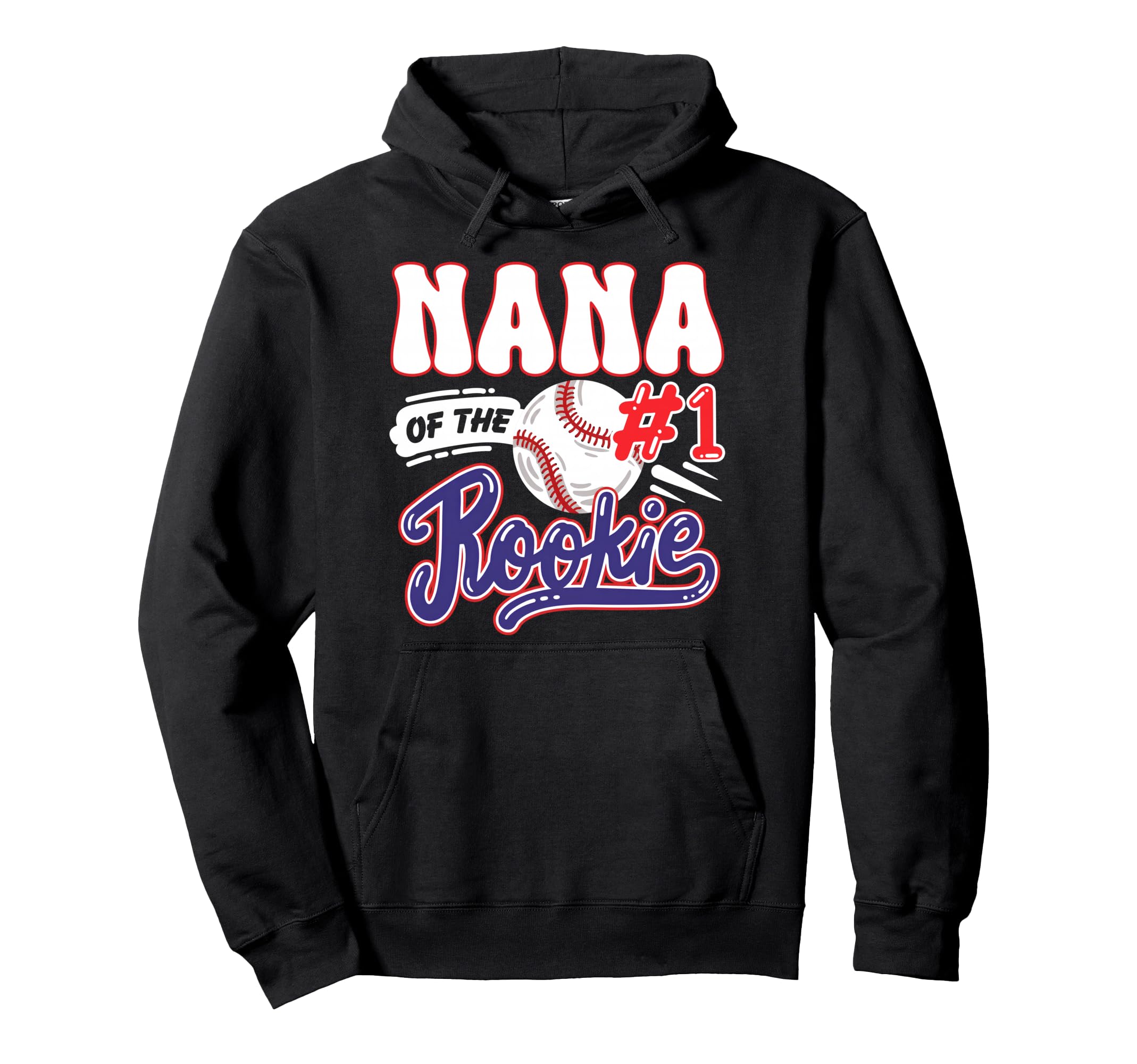 Nana Rookie Year 1St Bday Baseball Hoodie - Fun Novelty Design for Adults - T-Shirt, Sweatshirt, Hoodie