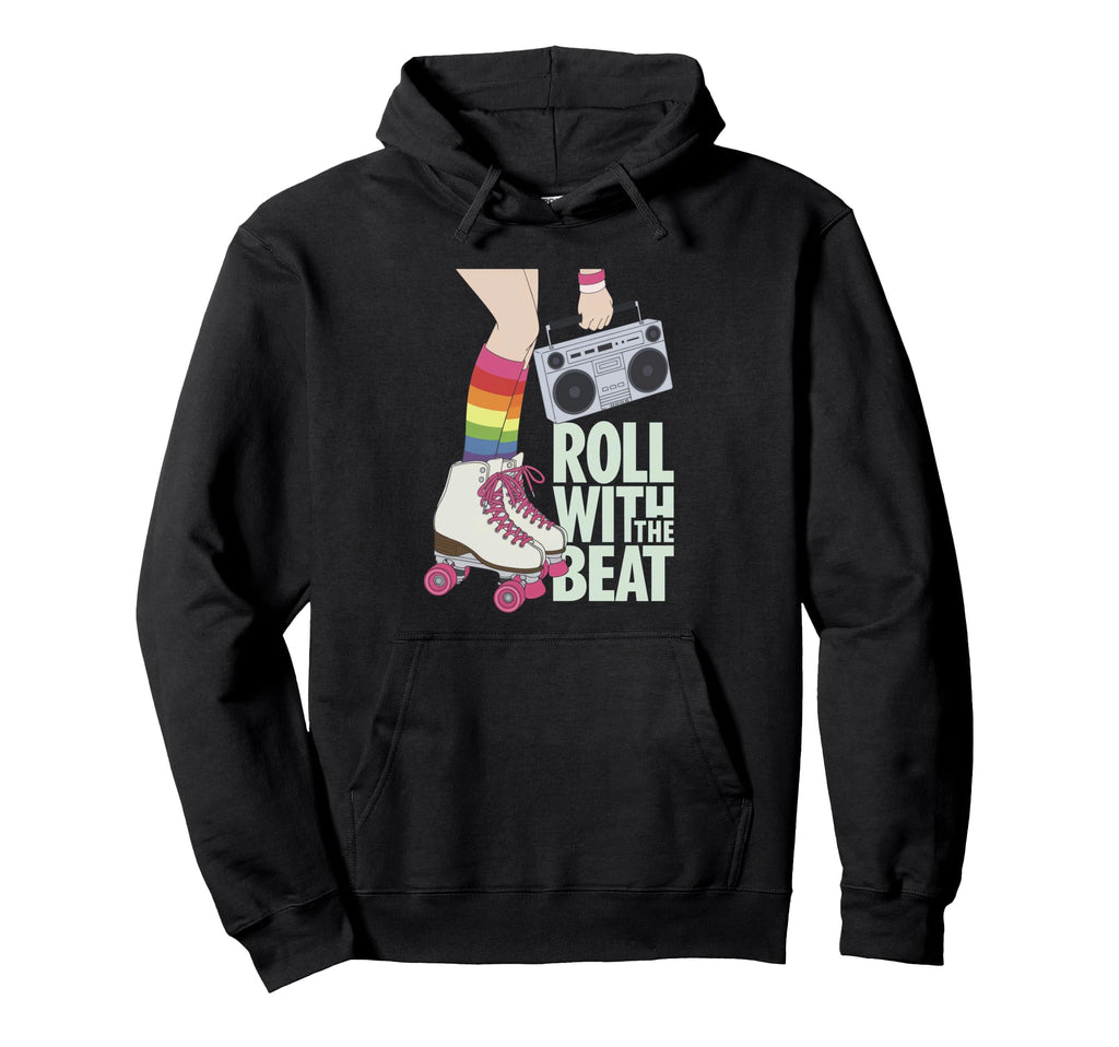 Rollerskates Roll Beat Funny 70S 80S Hoodie - Custom Art Print for Adults - T-Shirt, Sweatshirt, Hoodie