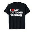 I Love My Tattooed Veteran T-Shirt - Fun Novelty Design for Adults - T-Shirt, Sweatshirt, Hoodie