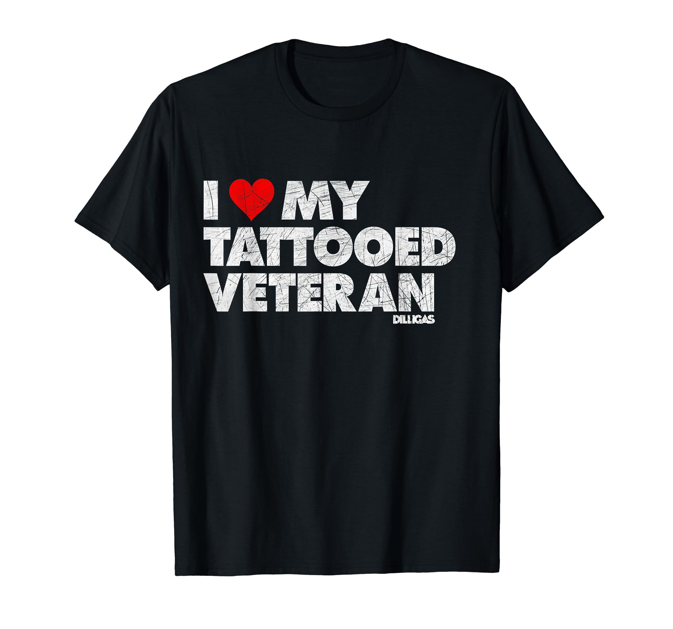 I Love My Tattooed Veteran T-Shirt - Fun Novelty Design for Adults - T-Shirt, Sweatshirt, Hoodie
