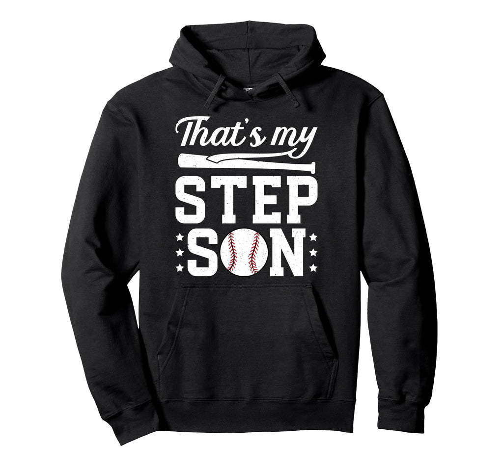 Proud Baseball Step Dad Baseball Player Hoodie - Novelty Apparel Unisex - T-Shirt, Sweatshirt, Hoodie