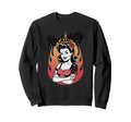 Rockabilly Pin Up Flames Vibe Sweatshirt - Streetwear Style for Adults - T-Shirt, Sweatshirt, Hoodie