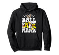 Ballpark Mama Groovy Softball Baseball Hoodie - Novelty Apparel for Adults - T-Shirt, Sweatshirt, Hoodie
