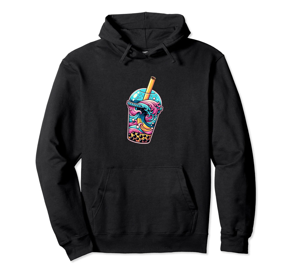 Vaporwave Aesthetic Bubble Boba Tea Hoodie - Casual Everyday Wear Unisex - T-Shirt, Sweatshirt, Hoodie