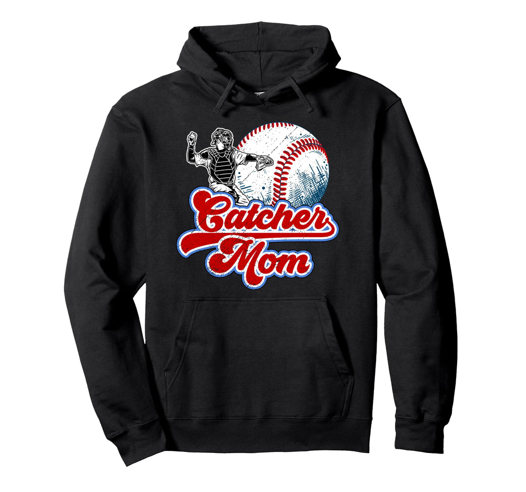 Baseball Catcher Mom Baseball Catcher Hoodie - Custom Art Print for Adults - T-Shirt, Sweatshirt, Hoodie