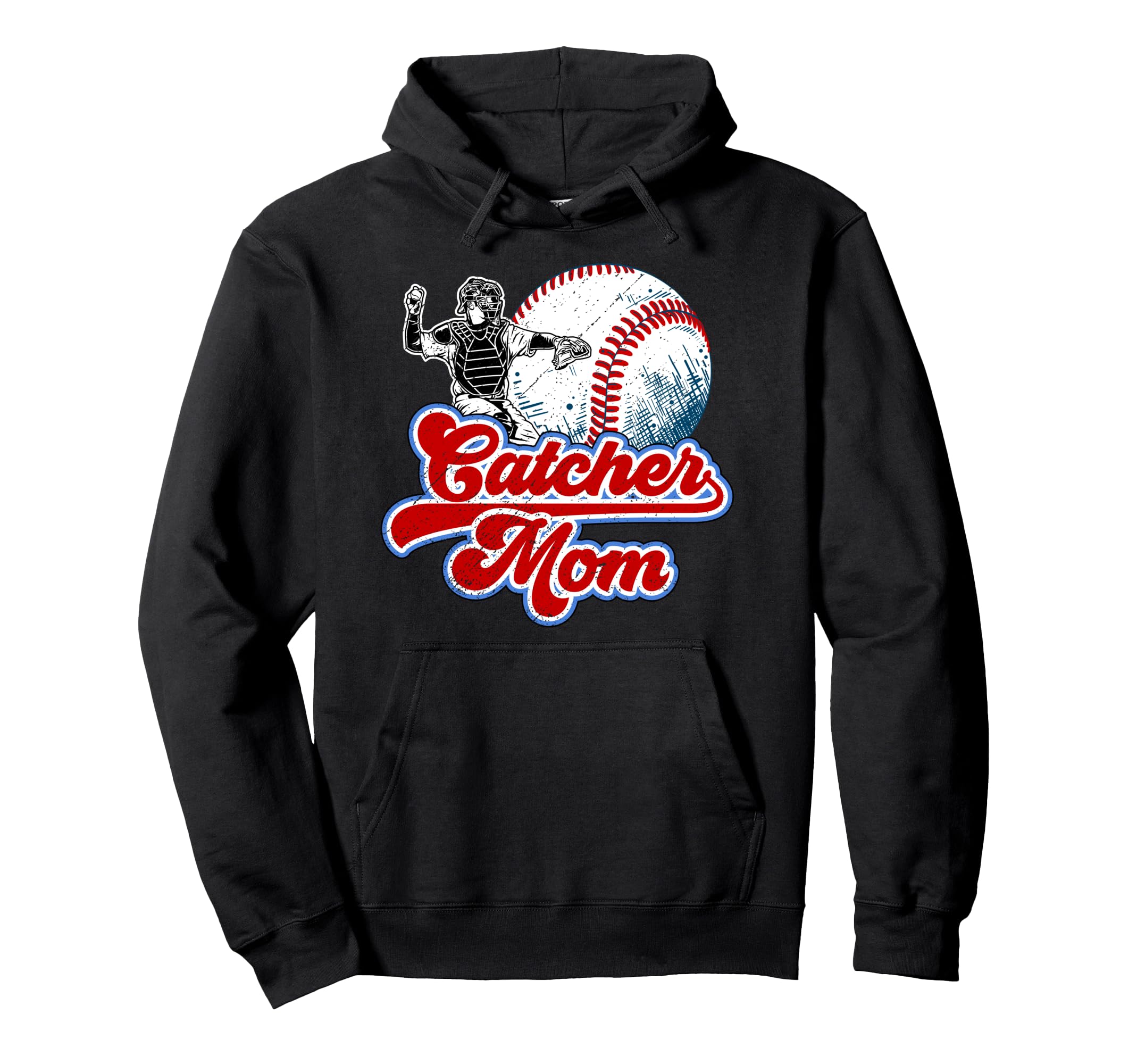 Baseball Catcher Mom Baseball Catcher Hoodie - Custom Art Print for Adults - T-Shirt, Sweatshirt, Hoodie