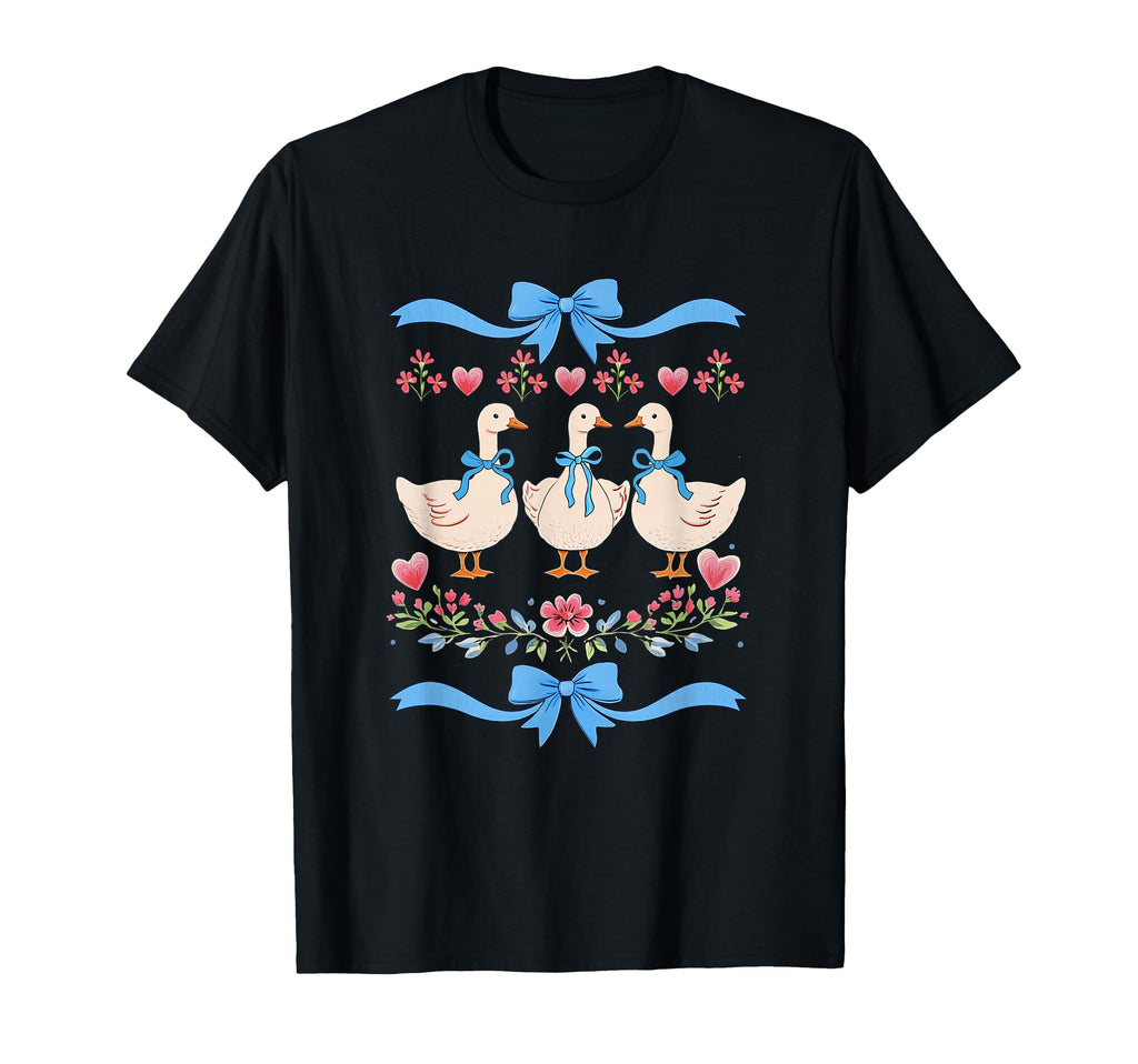 80S Goose Funny Blue Ribbon Farm T-Shirt - Fun Novelty Design for Adults - T-Shirt, Sweatshirt, Hoodie