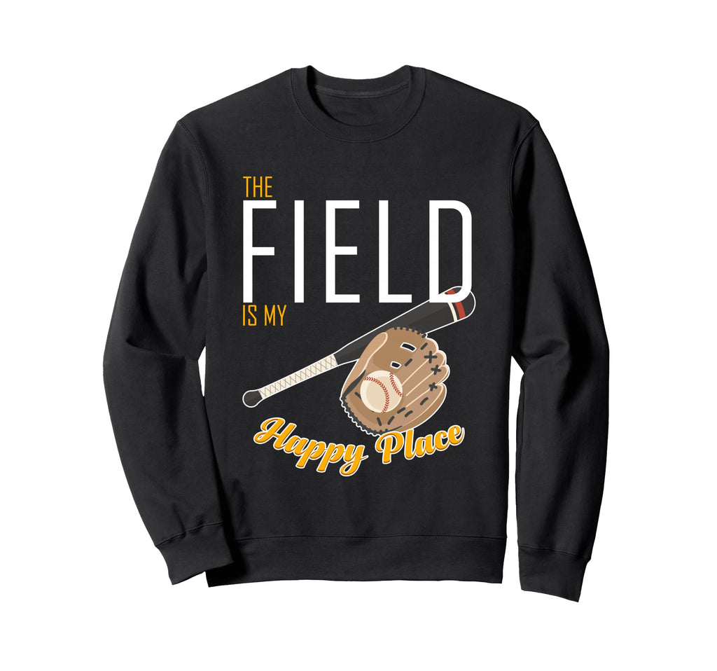 Field Is My Place T Ball Bat Glove Sweatshirt - Trendy Graphic Unisex - T-Shirt, Sweatshirt, Hoodie