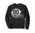 Football 90 Jersey Number Sweatshirt - Graphic Print for Adults - T-Shirt, Sweatshirt, Hoodie