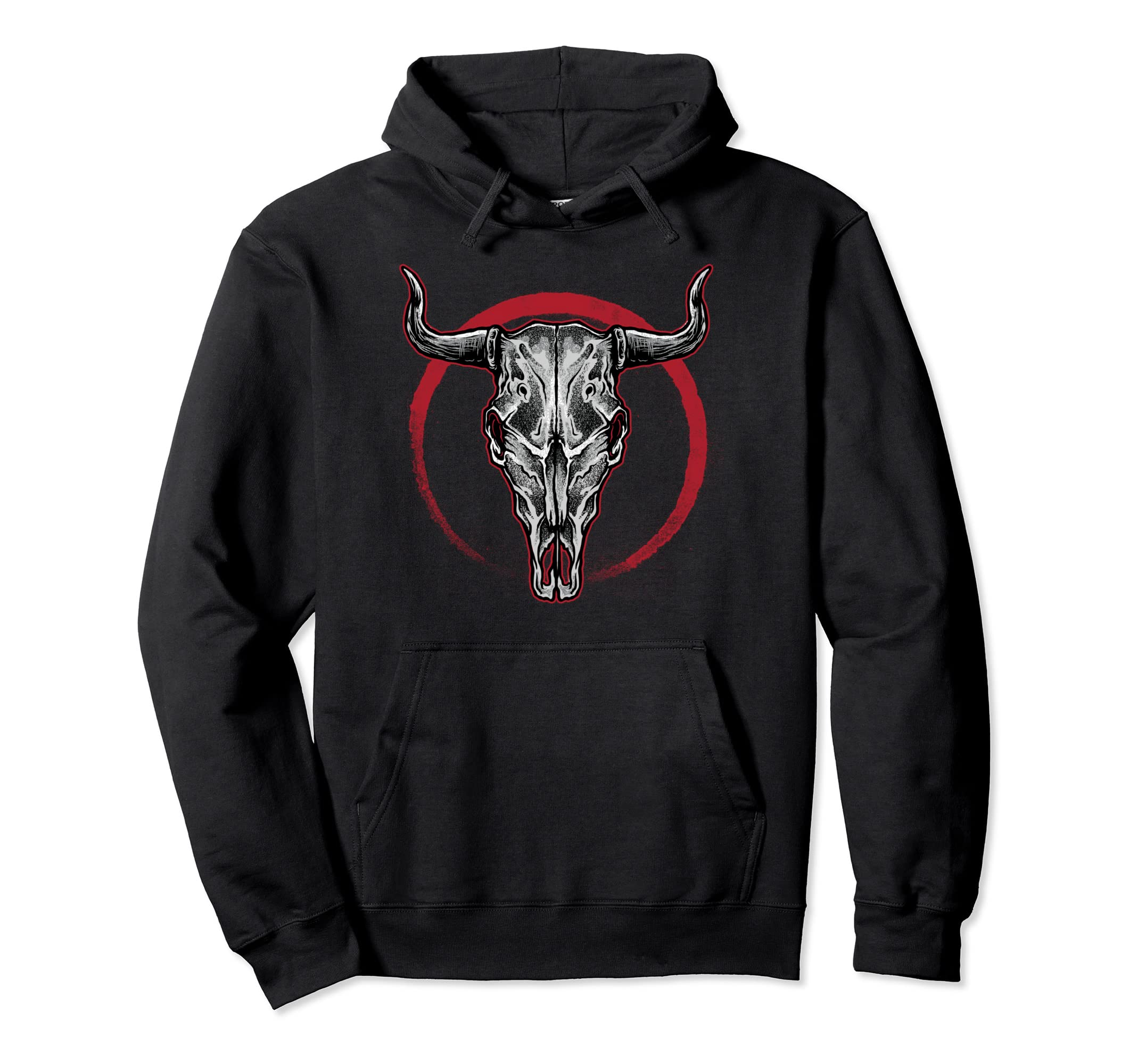 Bull Skull Cow Head Boho Gift Hoodie - Streetwear Style for Adults - T-Shirt, Sweatshirt, Hoodie