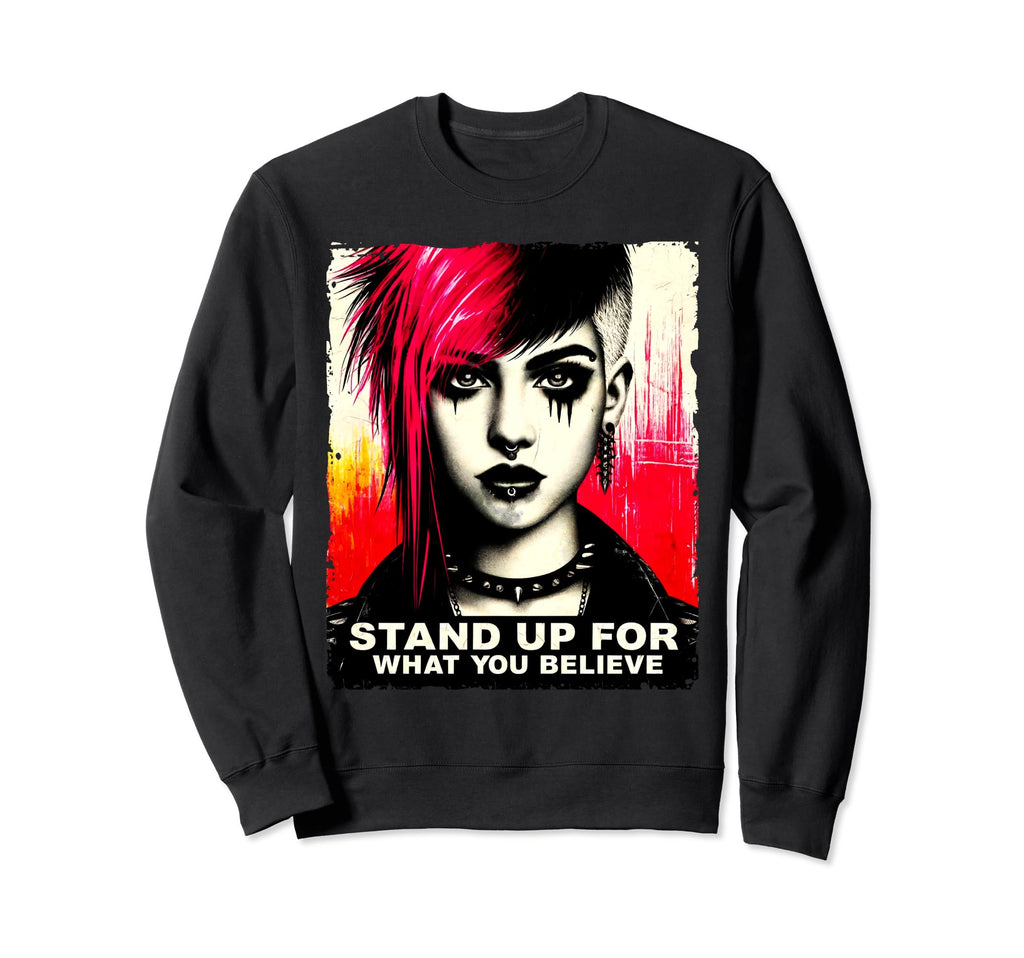 Punk Graffiti Grunge 90S Distressed Sweatshirt - Trendy Graphic for Adults - T-Shirt, Sweatshirt, Hoodie