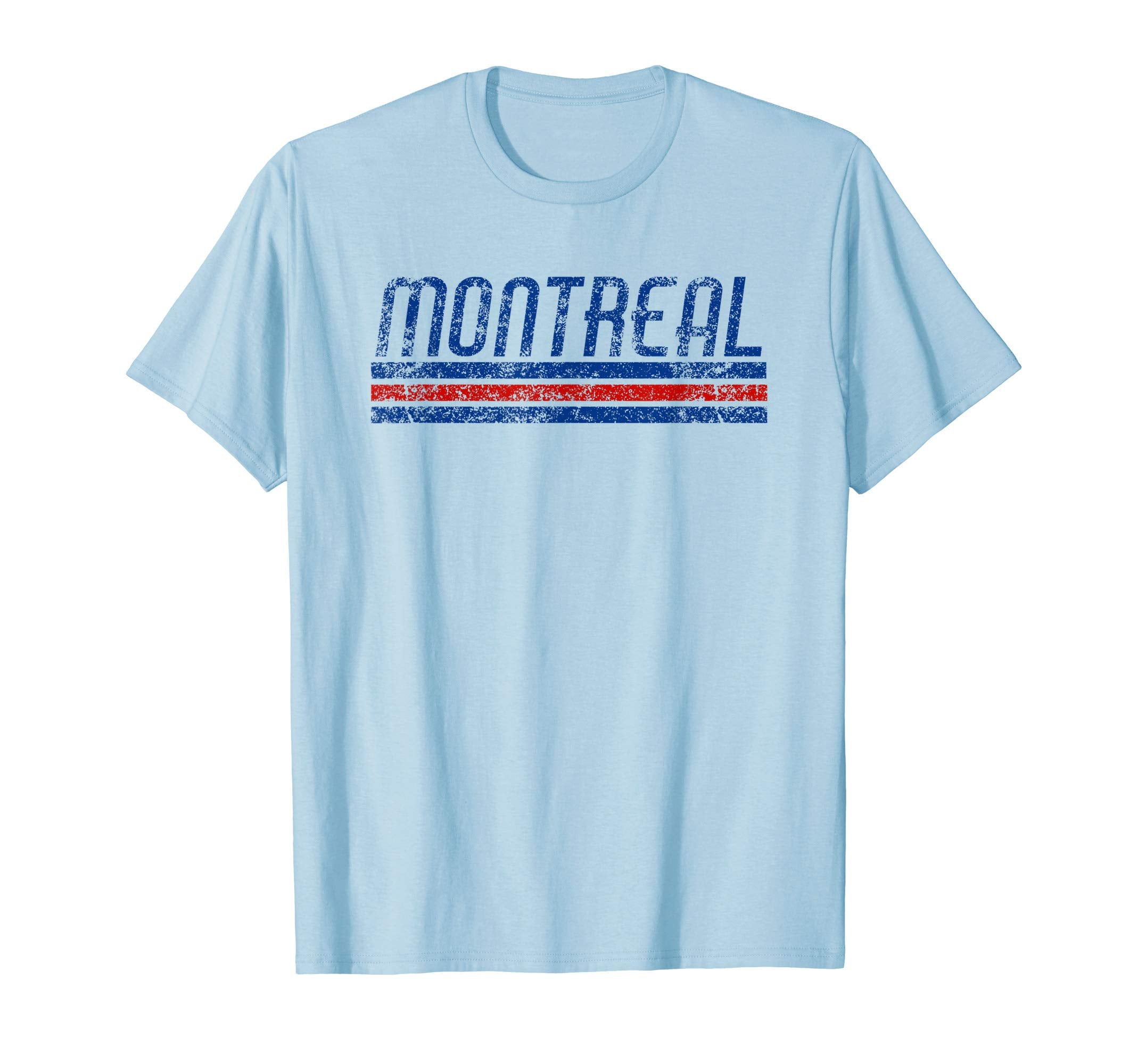 Montreal Canada Weathered Stripe T-Shirt - Casual Everyday Wear for Adults - T-Shirt, Sweatshirt, Hoodie