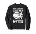 Baseball Catcher Mom Proud Sweatshirt - Custom Art Print for Adults - T-Shirt, Sweatshirt, Hoodie